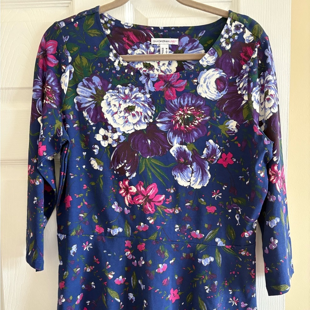 Isaac Mizrahi peplum Women's Top - Blue and Purple